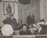Vue de la table d'honneur et de retraités.