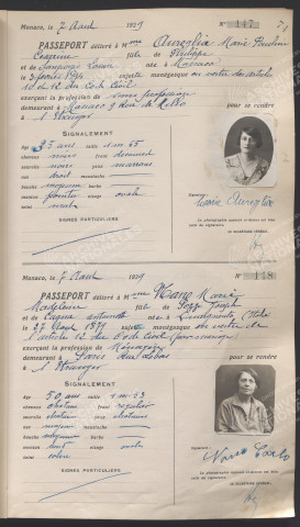 Auréglia, Marie, Pauline, Césarine